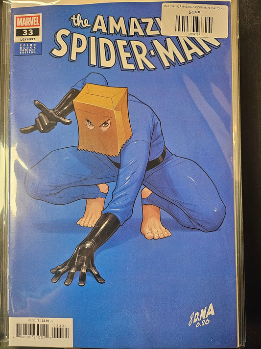 #33 (David) AMAZING SPIDER-MAN (DAVID NAKAYAMA COLOR BLOCK BLUE VARIANT)