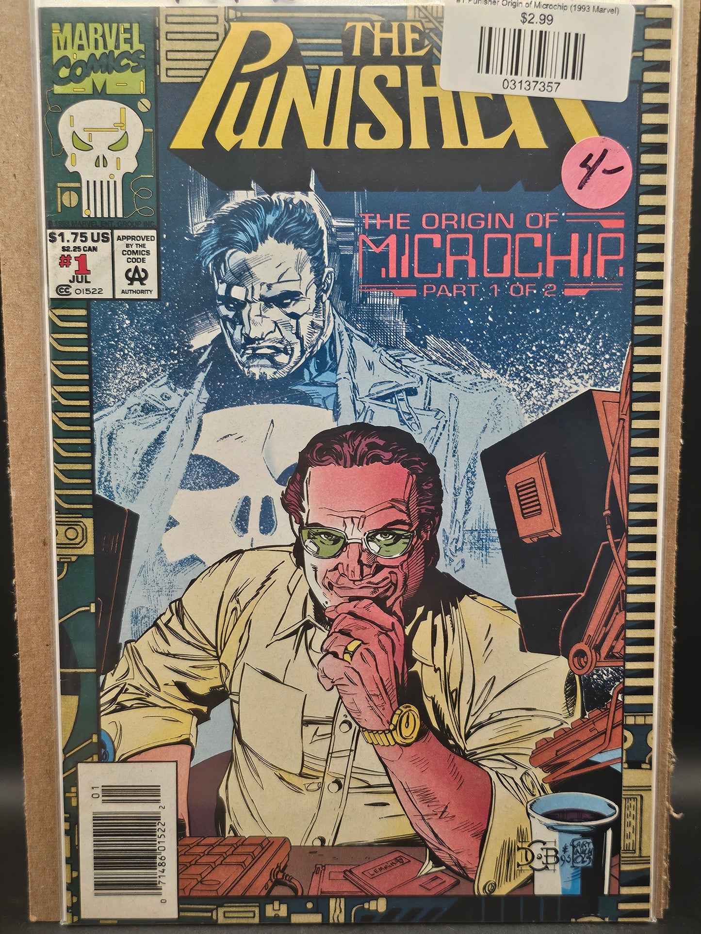 #1 Punisher Origin of Microchip (1993 Marvel)