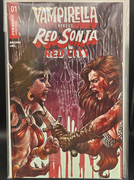 #1E (Cosplay) VAMPIRELLA VS RED SONJA RED CITY (COSPLAY VAMPIRELLA AND RED SONJA IVYCOSPLAY VAR)