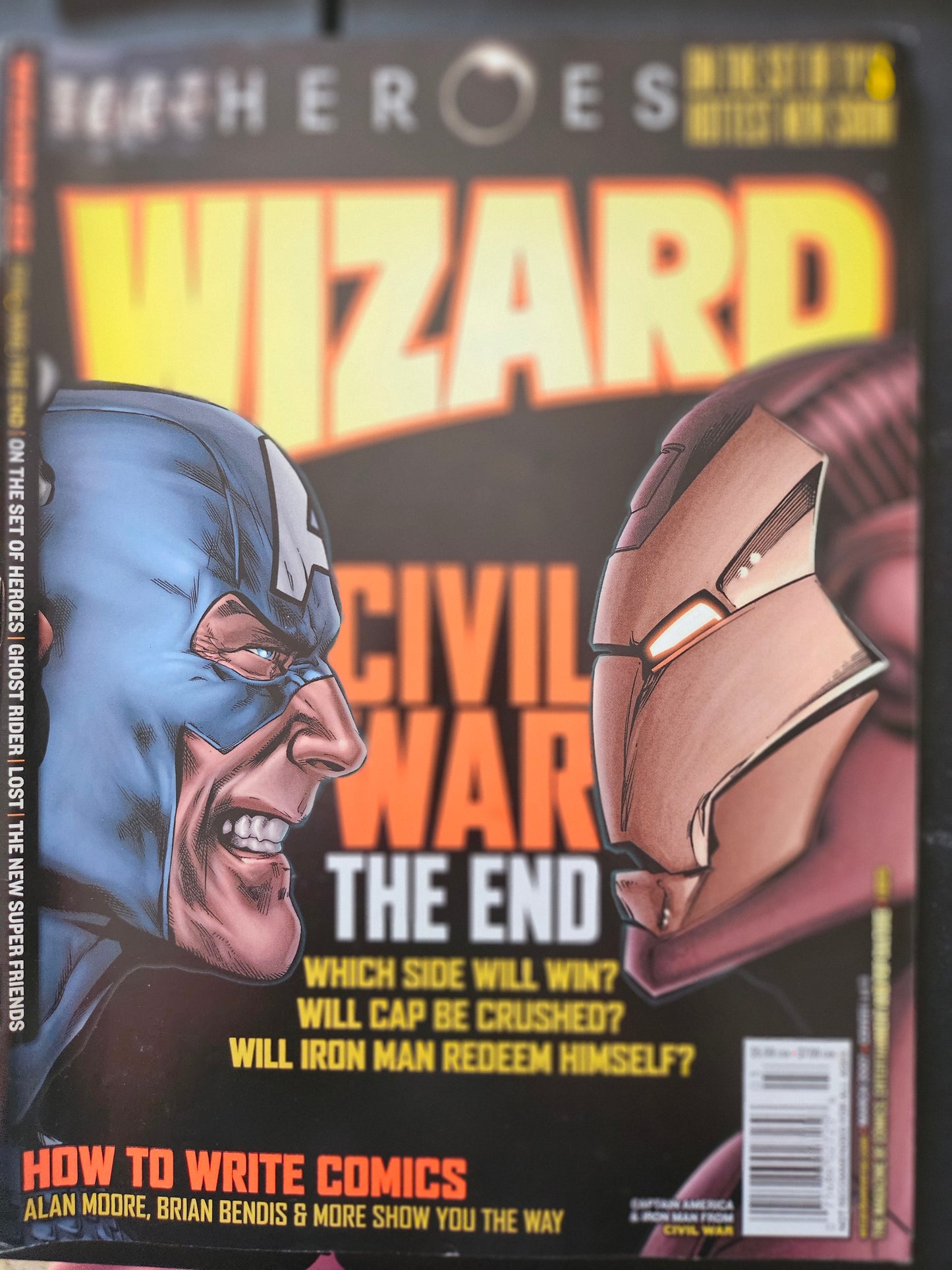 6 Wizard magazines 180 181 184 185 186 187 includes Captain America Memoriam
