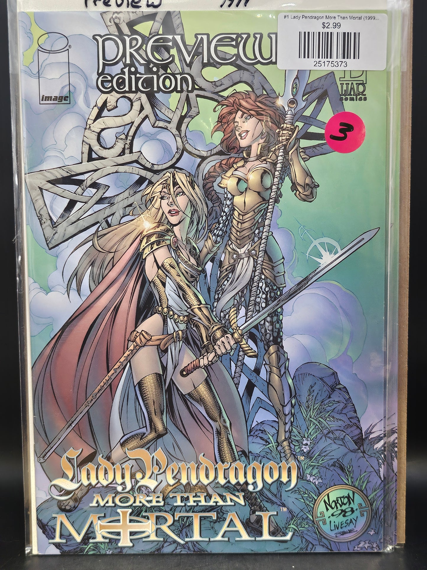 #1 Lady Pendragon More Than Mortal (1999) Preview Edition