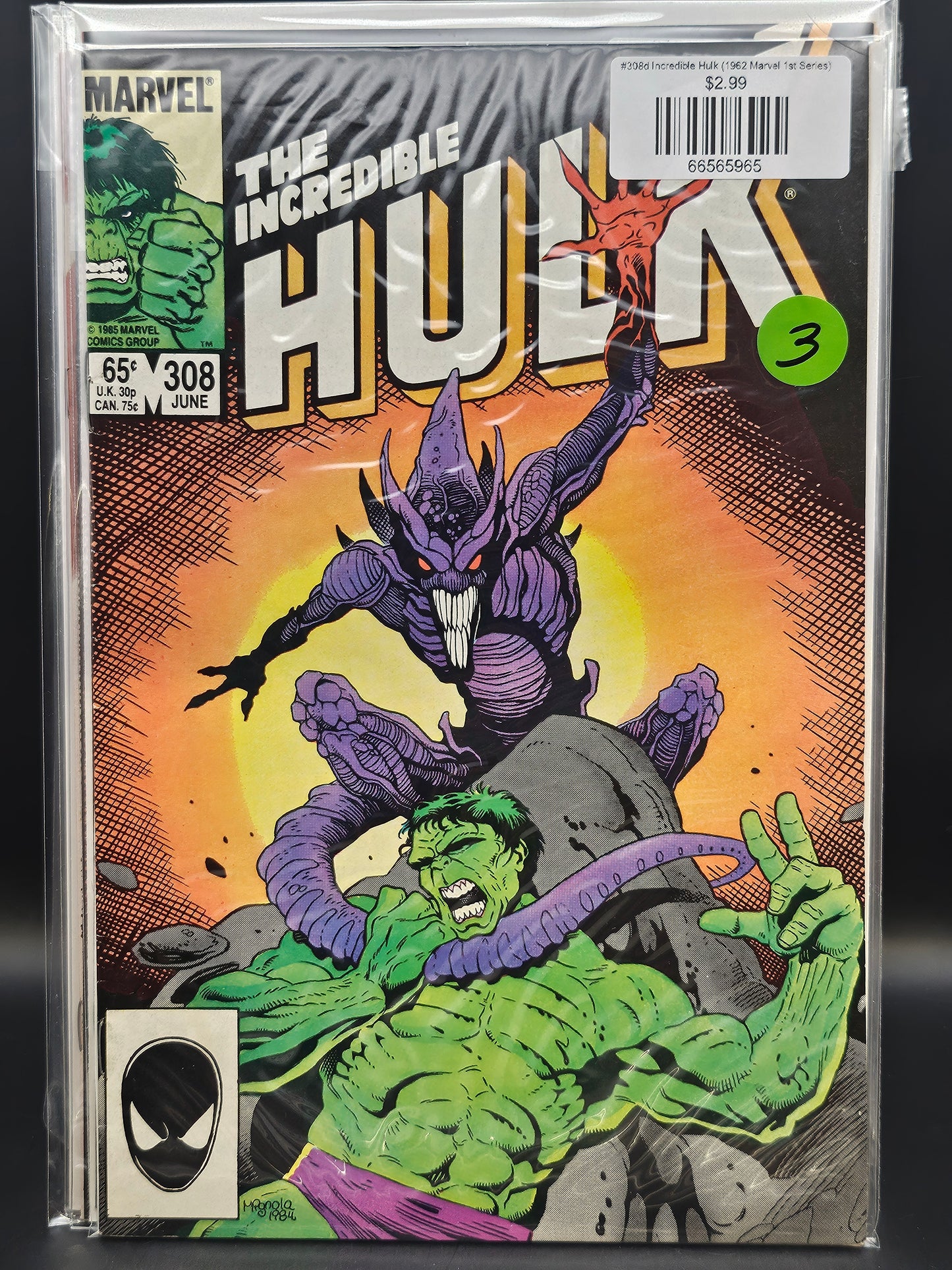 #308d Incredible Hulk (1962 Marvel 1st Series)