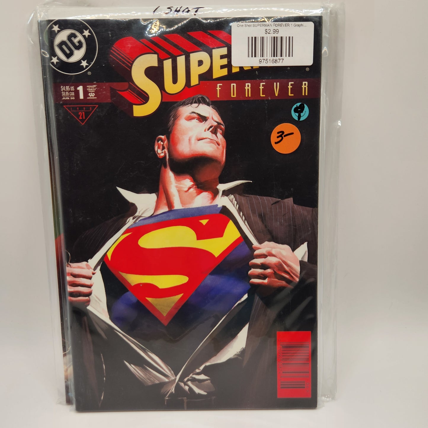 One Shot SUPERMAN FOREVER 1 Graphic Novel 1998 Alex Ross Cover DC Comics tpb