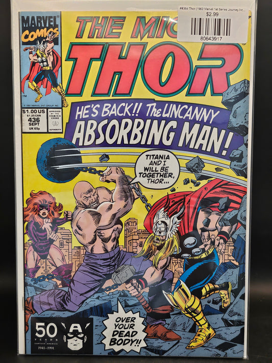 #436d Thor (1962 Marvel 1st Series Journey Into Mystery)