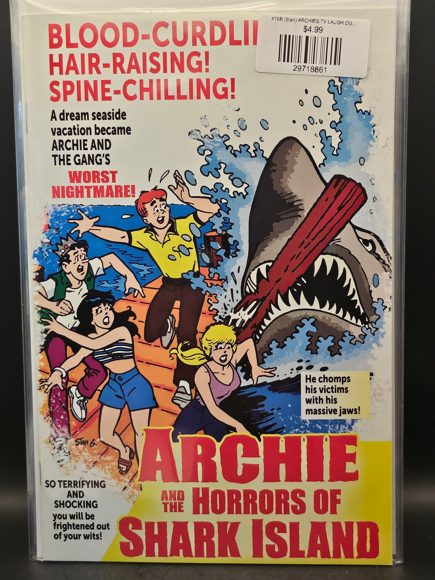 #79B (Stan) ARCHIES TV LAUGH OUT (FACSIMILE EDITION STAN GOLDBERG JAWS PARODY MOVIE POSTER VAR)