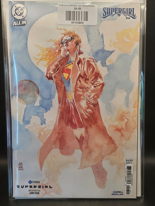 #14E (Jim) SUPERGIRL (JIM LEE SUPERGIRL MOVIE CARD STOCK VAR THE REIGN OF THE SUPERBOYS)