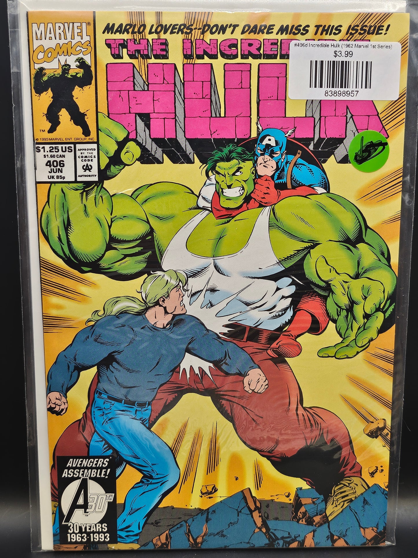 #406d Incredible Hulk (1962 Marvel 1st Series)