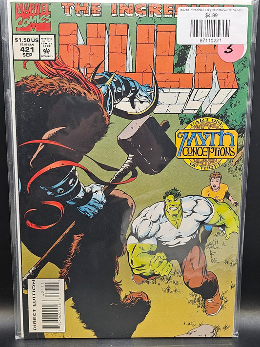 #421d Incredible Hulk (1962 Marvel 1st Series)