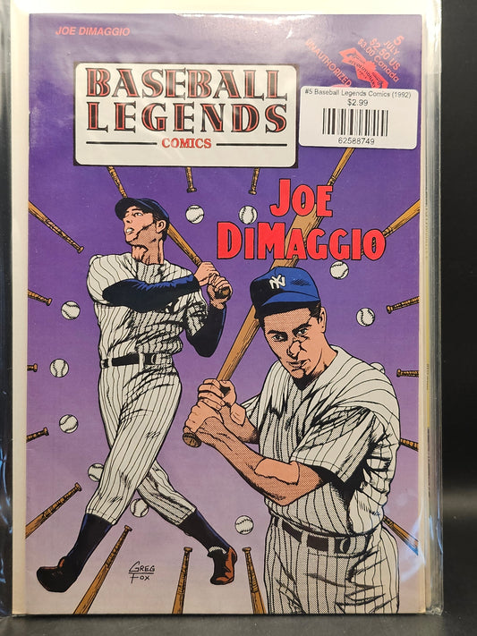 #5 Baseball Legends Comics (1992)