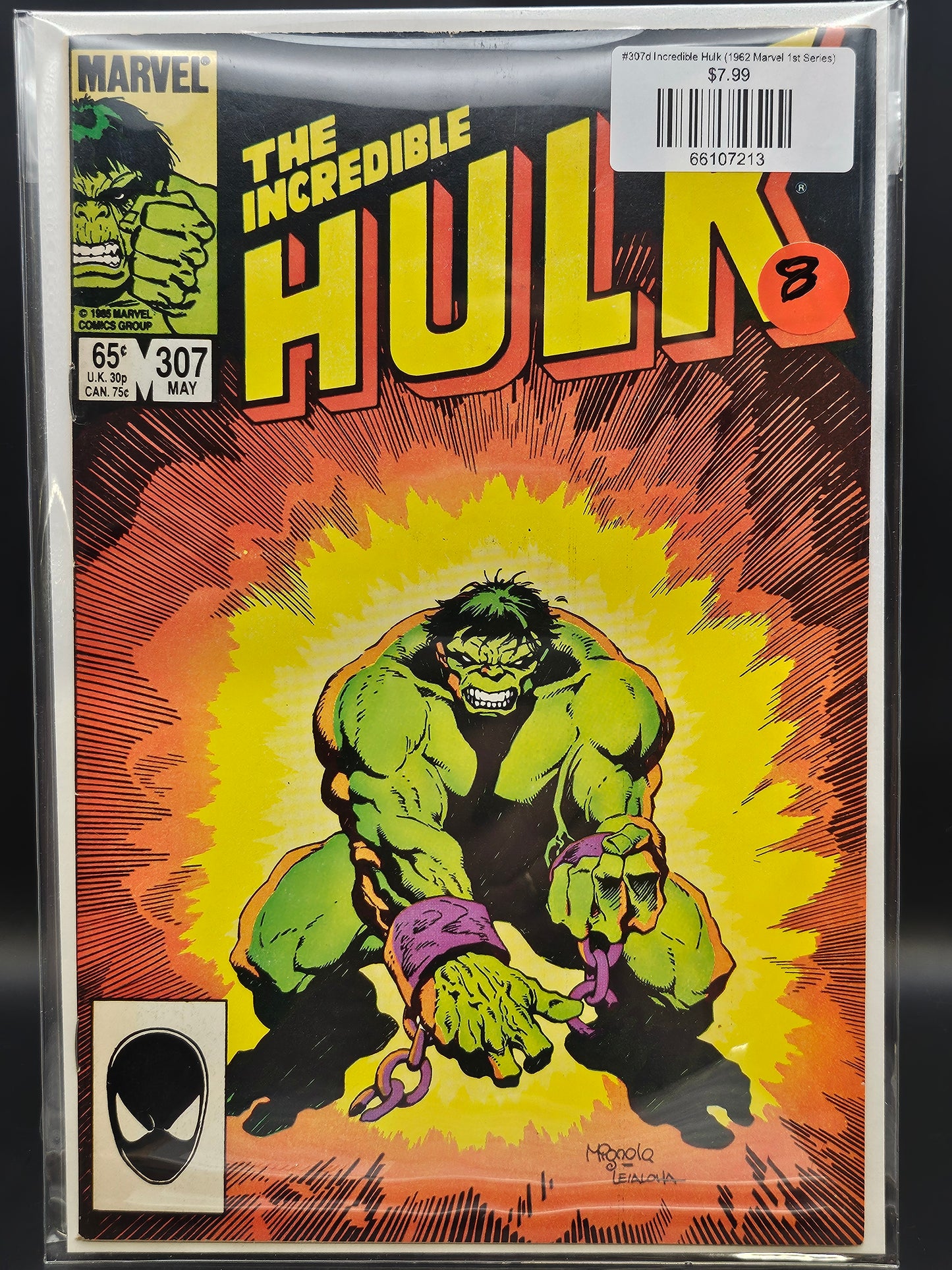 #307d Incredible Hulk (1962 Marvel 1st Series)