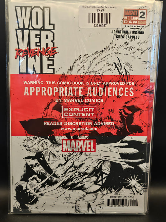#2 Wolverine Revenge Red Band Black and White Edition (2025 Marvel)
