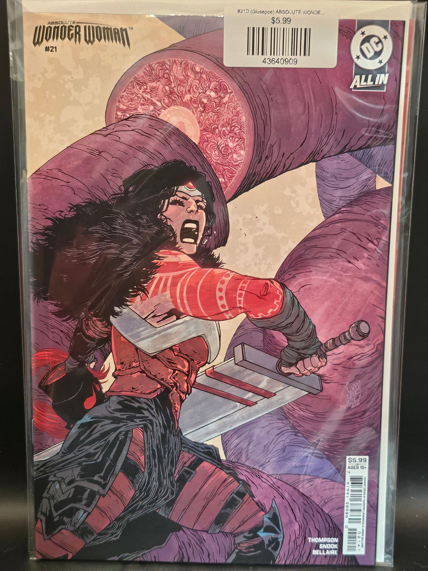 #21D (Giuseppe) ABSOLUTE WONDER WOMAN (GIUSEPPE CAMUNCOLI CARD STOCK VAR)