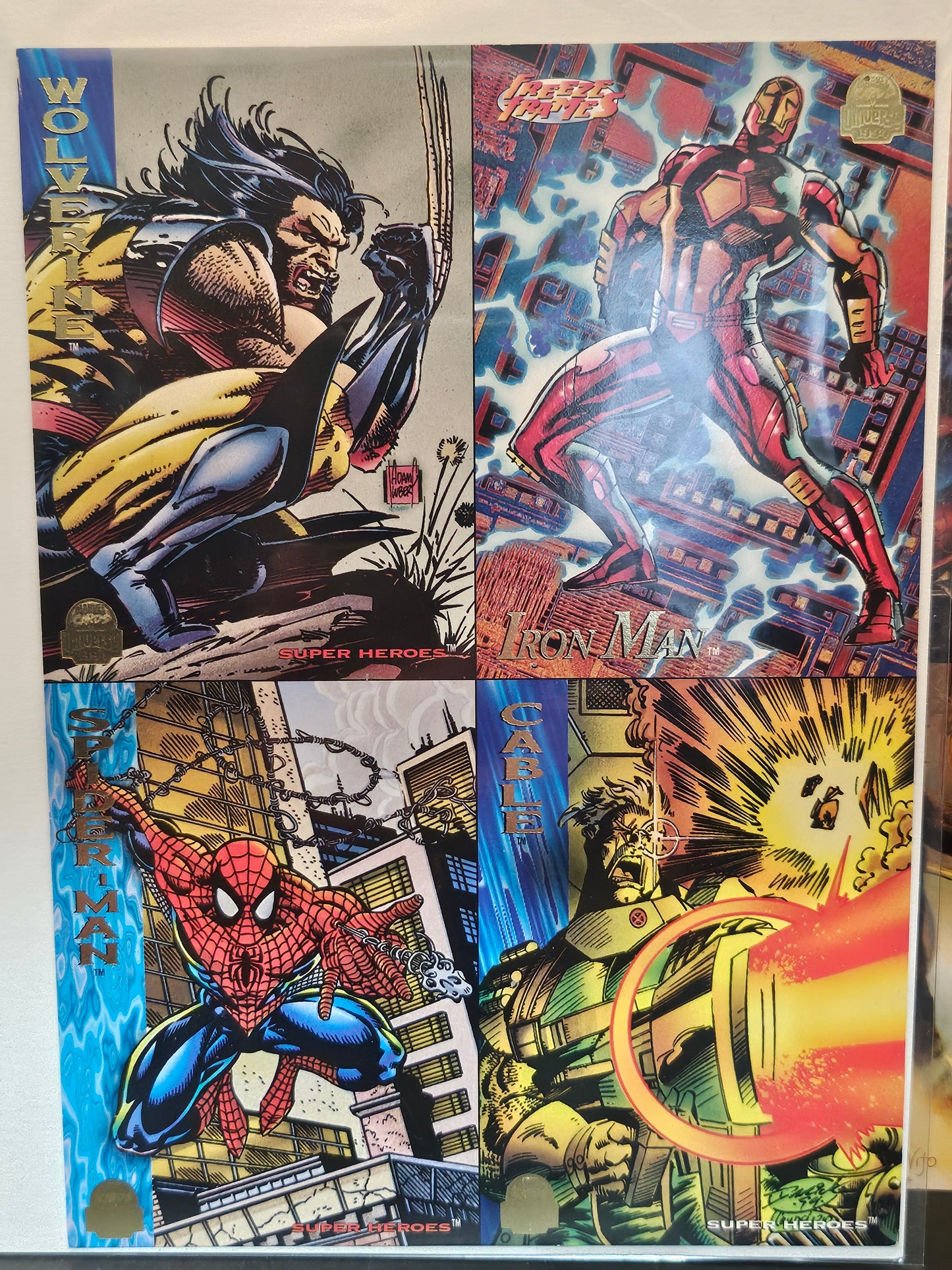 1995 Marvel Flair Annual 5 4 Card Uncut Promo 5"x7" Sheets & Marvel Metal &more