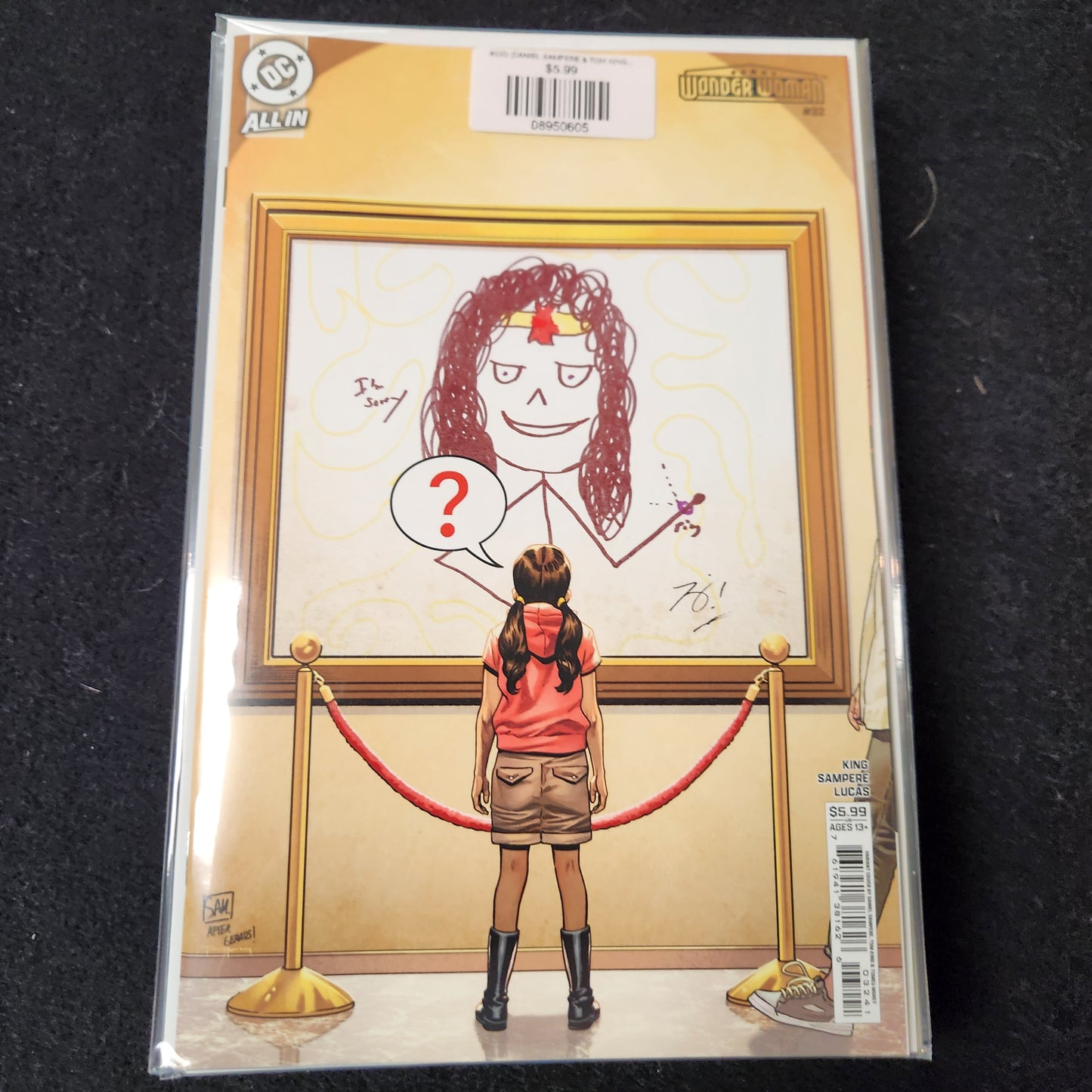 #32D (DANIEL SAMPERE & TOM KING) WONDER WOMAN (APRIL FOOLS CARD STOCK VAR)