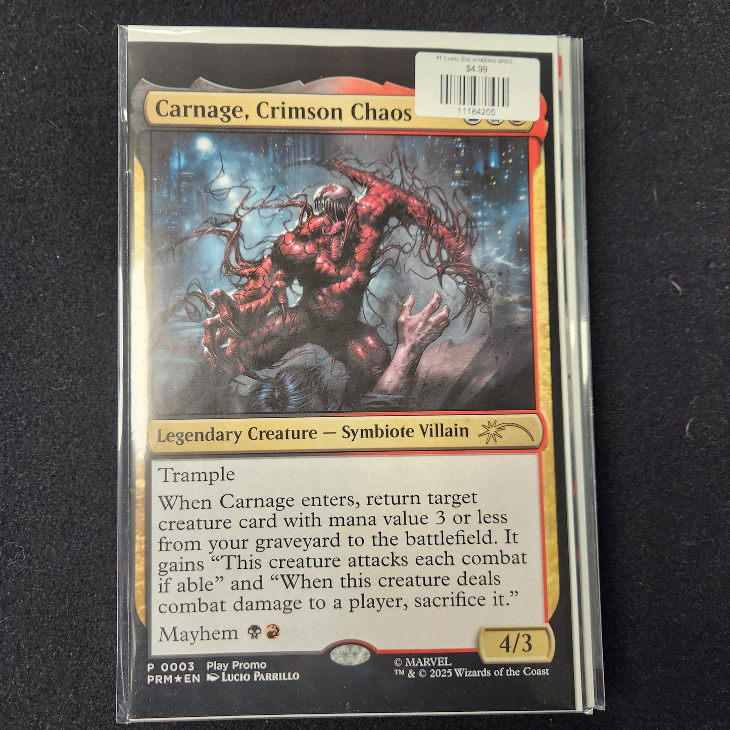 #1 (Lucio) [DS] AMAZING SPIDER-MAN/VENOM: DEATH SPIRAL - BODY COUNT (LUCIO PARRILLO MAGIC: THE GATHERING VARIANT [DS])