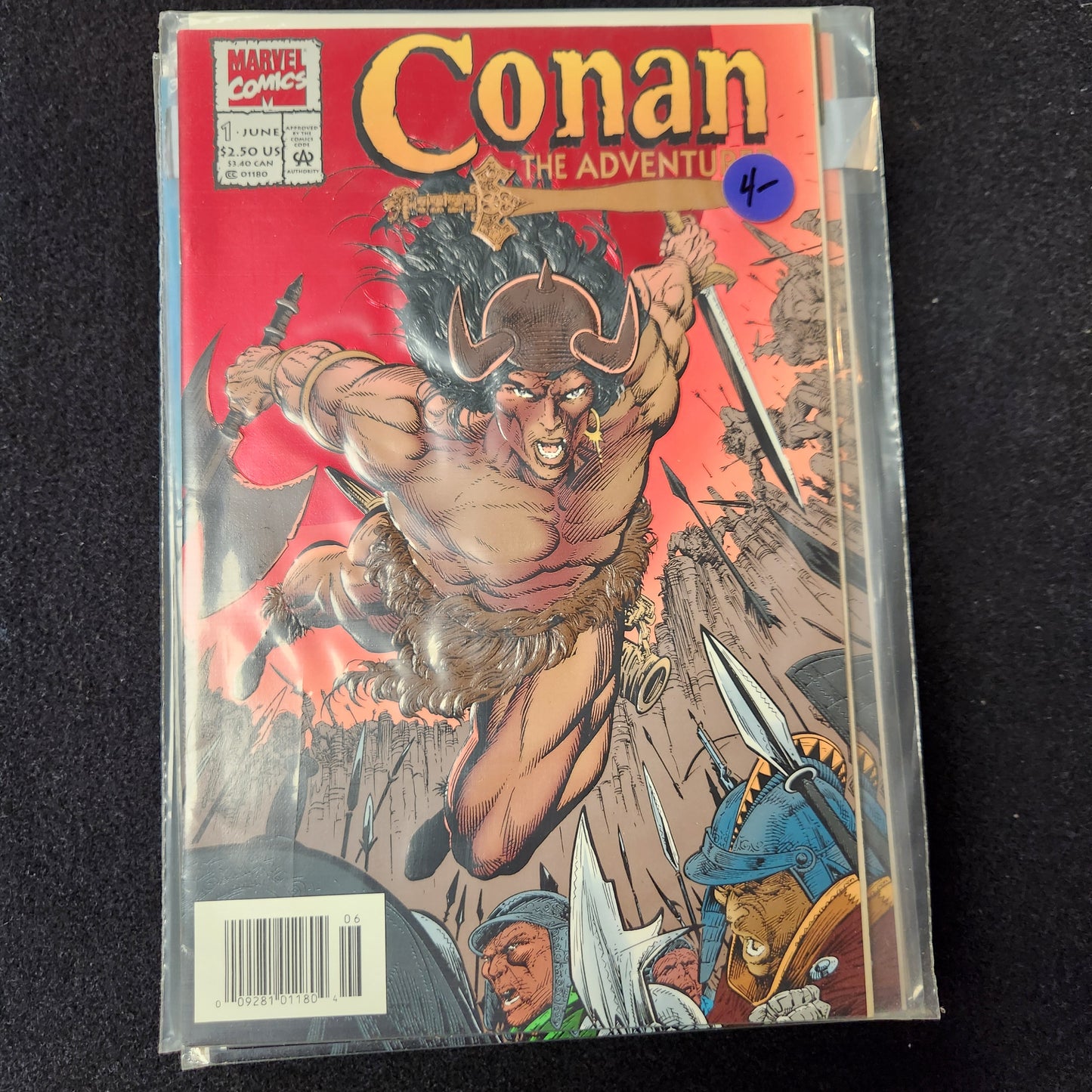 Conan the Adventurer – Marvel Comics – 1994–1995 – Volume 1 – Ongoing Series – #1 Direct Edition and Newsstand Edition