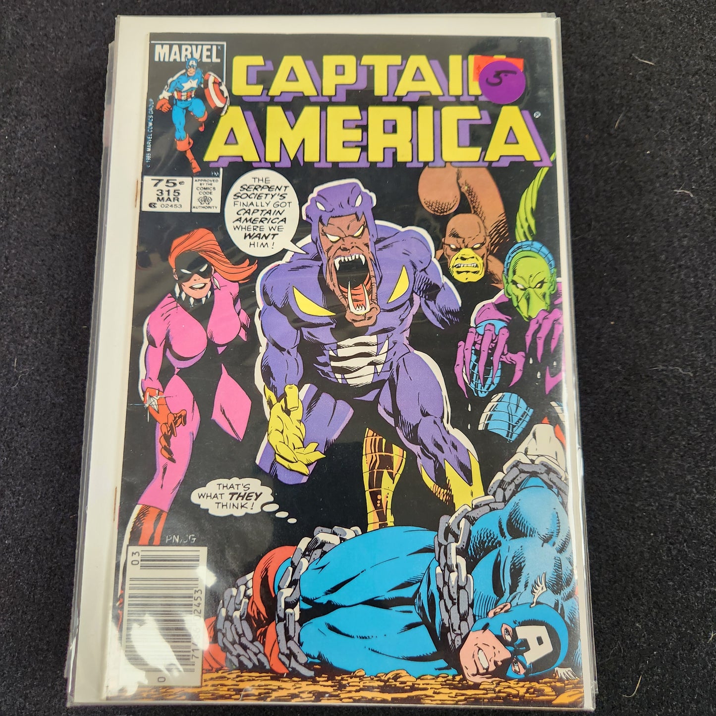 Captain America – Marvel – 1968–1996 – Volume 1 – Ongoing Series – #315