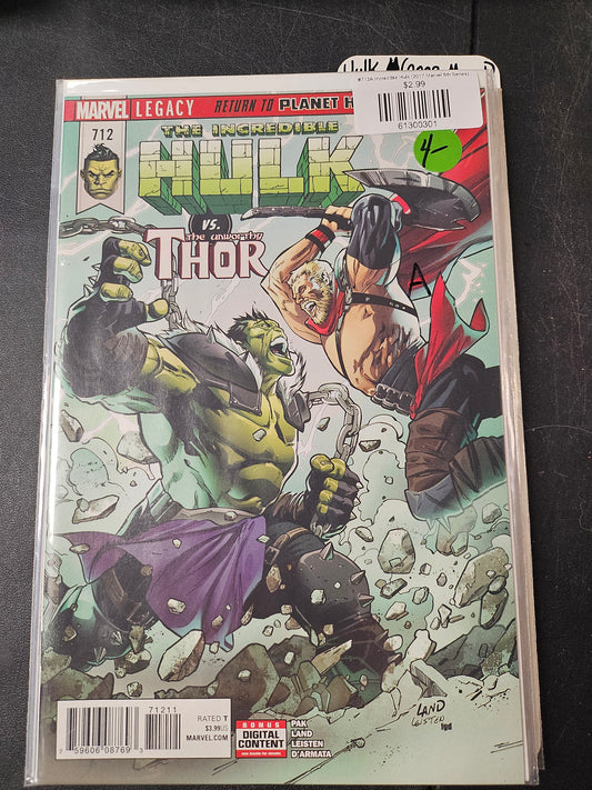 #712A Incredible Hulk (2017 Marvel 5th Series)