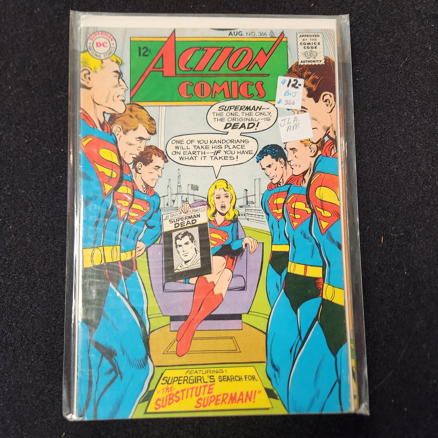 Action Comics #366 - Substitute Superman (DC 1968)