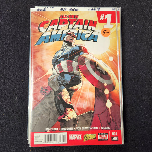 All-New Captain America – Marvel – 2014–2015 – Volume 1 – Ongoing Series – #1 of 6 - Cover A