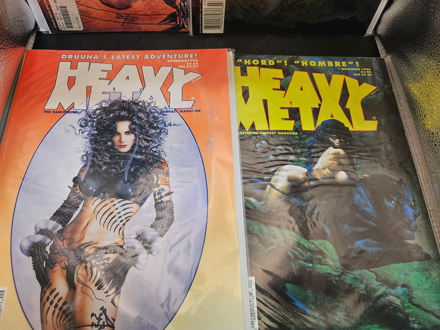 7 Vintage HEAVY METAL The Illustrated Fantasy Magazine  1 1994 & 6 1995
