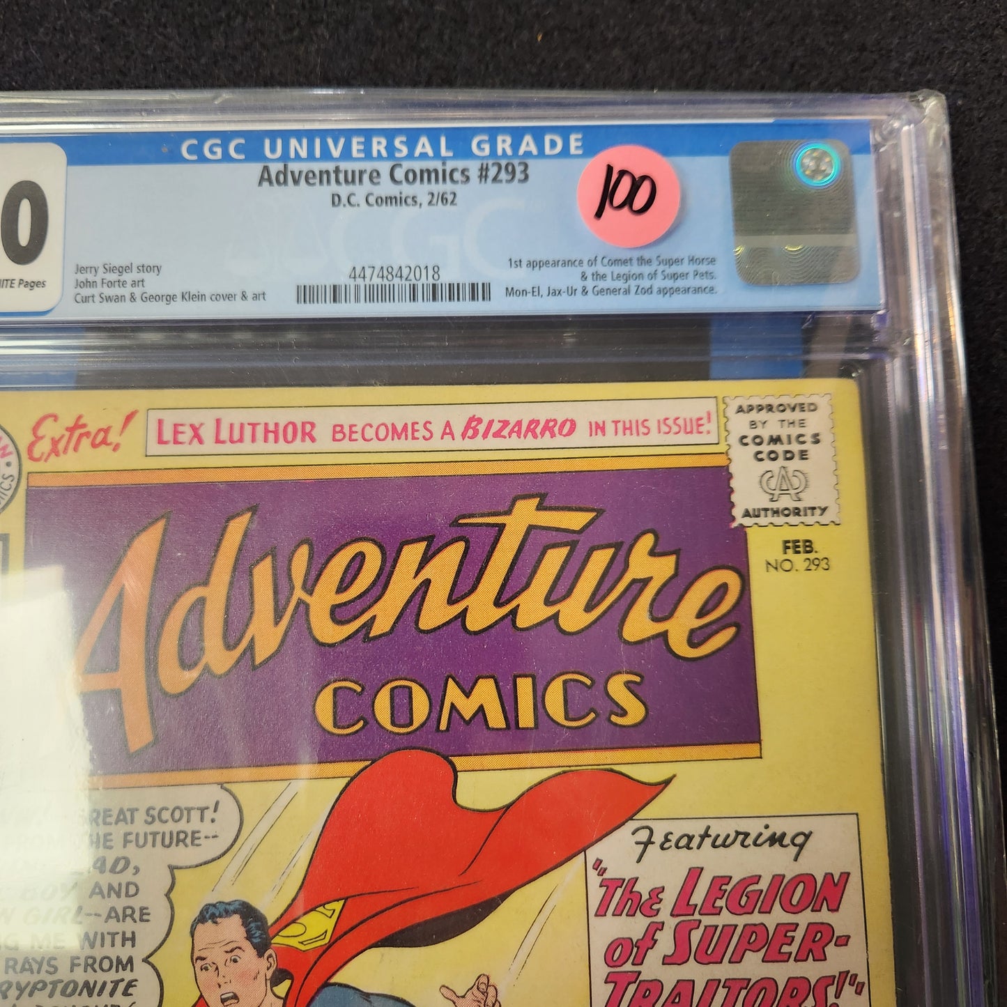Adventure Comics Slab #293 (1962)