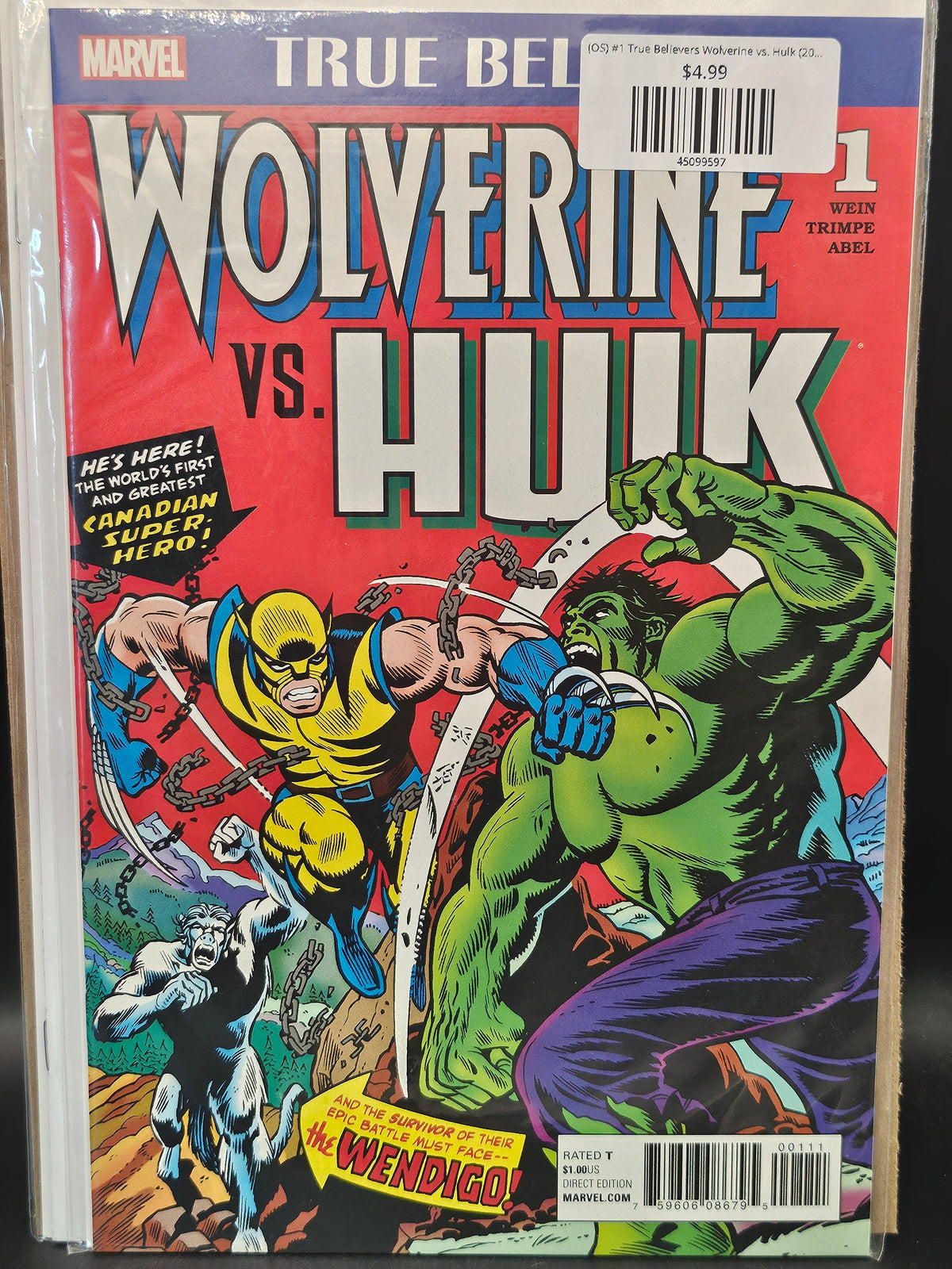(OS) #1 True Believers Wolverine vs. Hulk (2017)