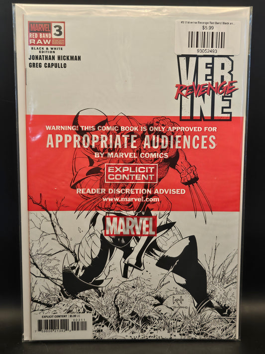 #3 Wolverine Revenge Red Band Black and White Edition (2025 Marvel)