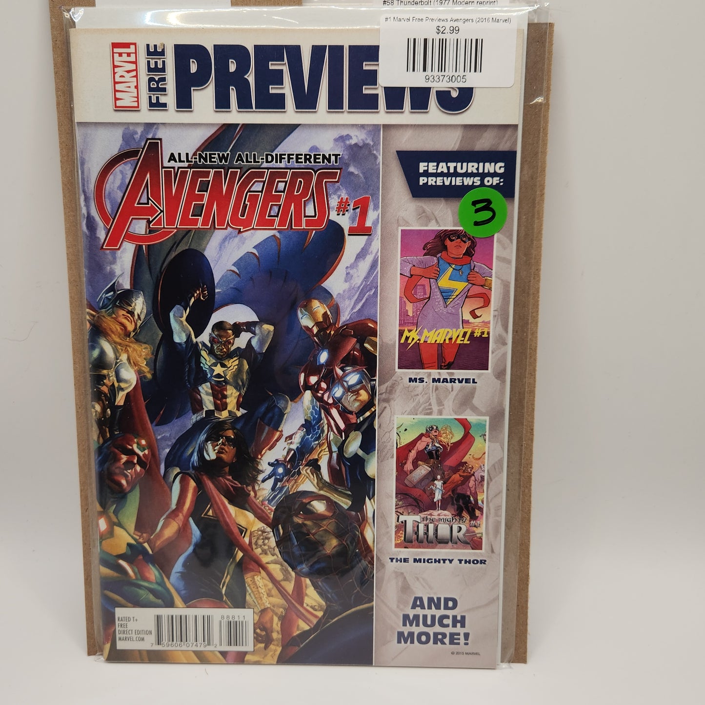 #1 Marvel Free Previews Avengers (2016 Marvel)