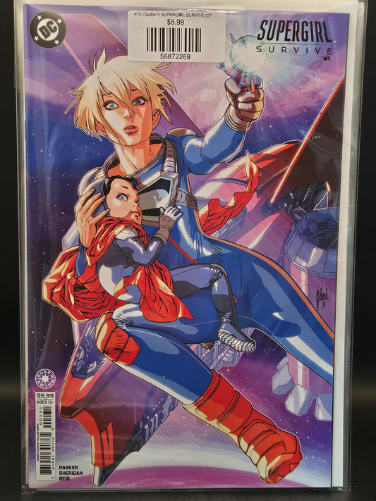 #1C (Guillem) SUPERGIRL SURVIVE (OF 6 GUILLEM MARCH CARD STOCK VAR)