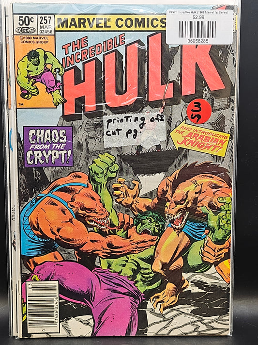 #257n Incredible Hulk (1962 Marvel 1st Series)