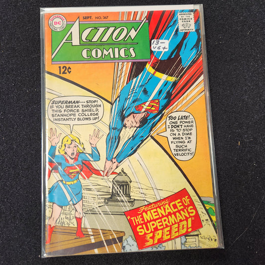 Action Comics #367 - Menace of Supermans Speed (DC 1968)