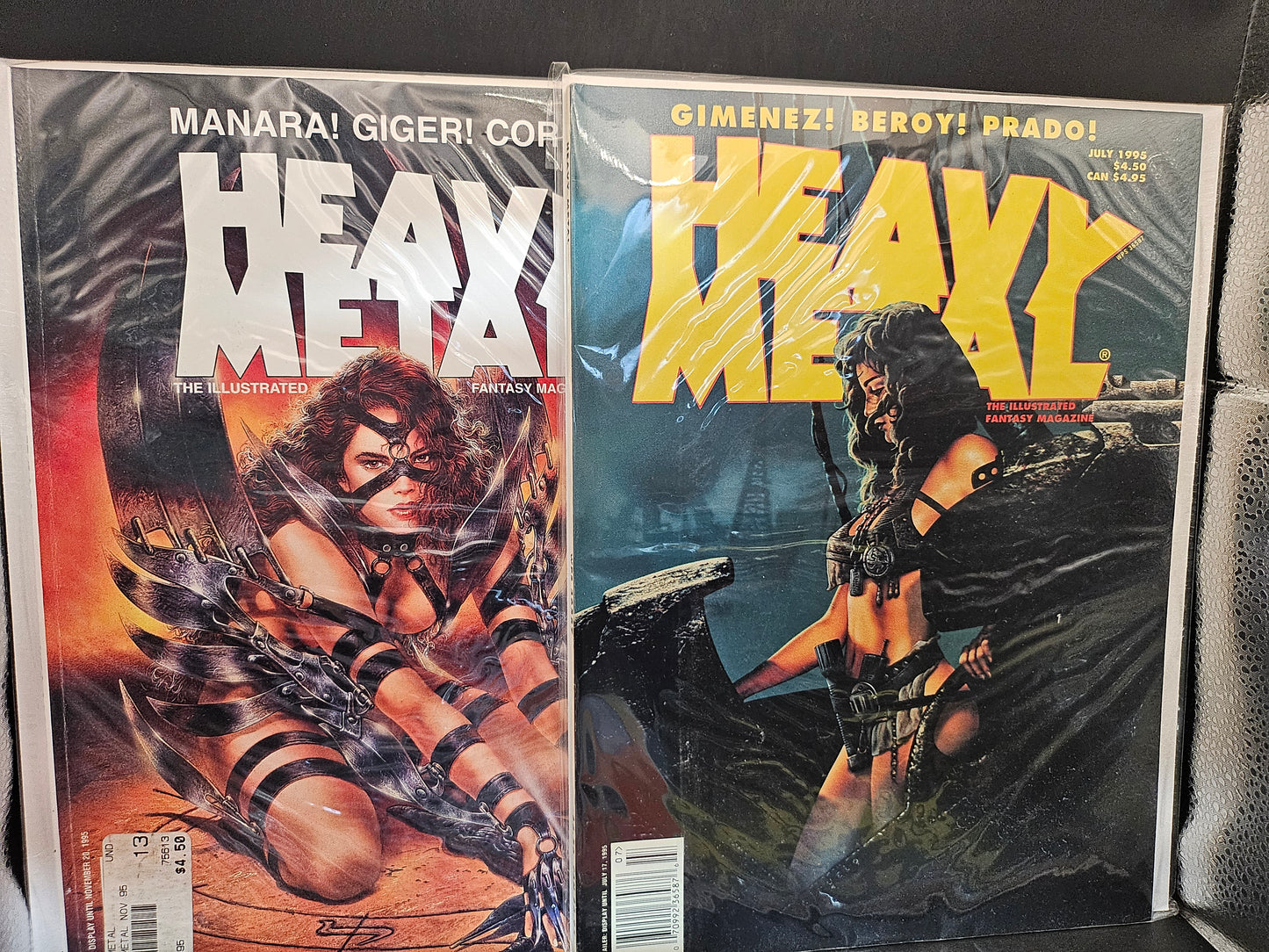 7 Vintage HEAVY METAL The Illustrated Fantasy Magazine  1 1994 & 6 1995