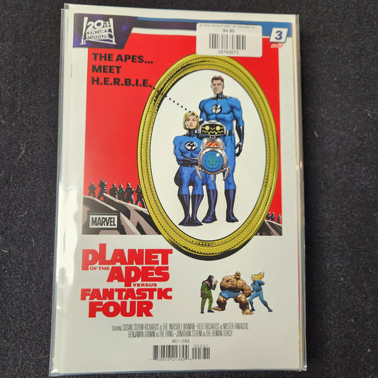 #3 (Pete Woods) PLANET OF THE APES VS. FANTASTIC FOUR (Movie Homage Variant)