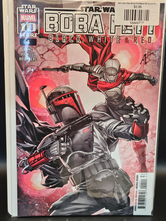 #4A Star Wars Boba Fett Black White and Red (2025 Marvel)
