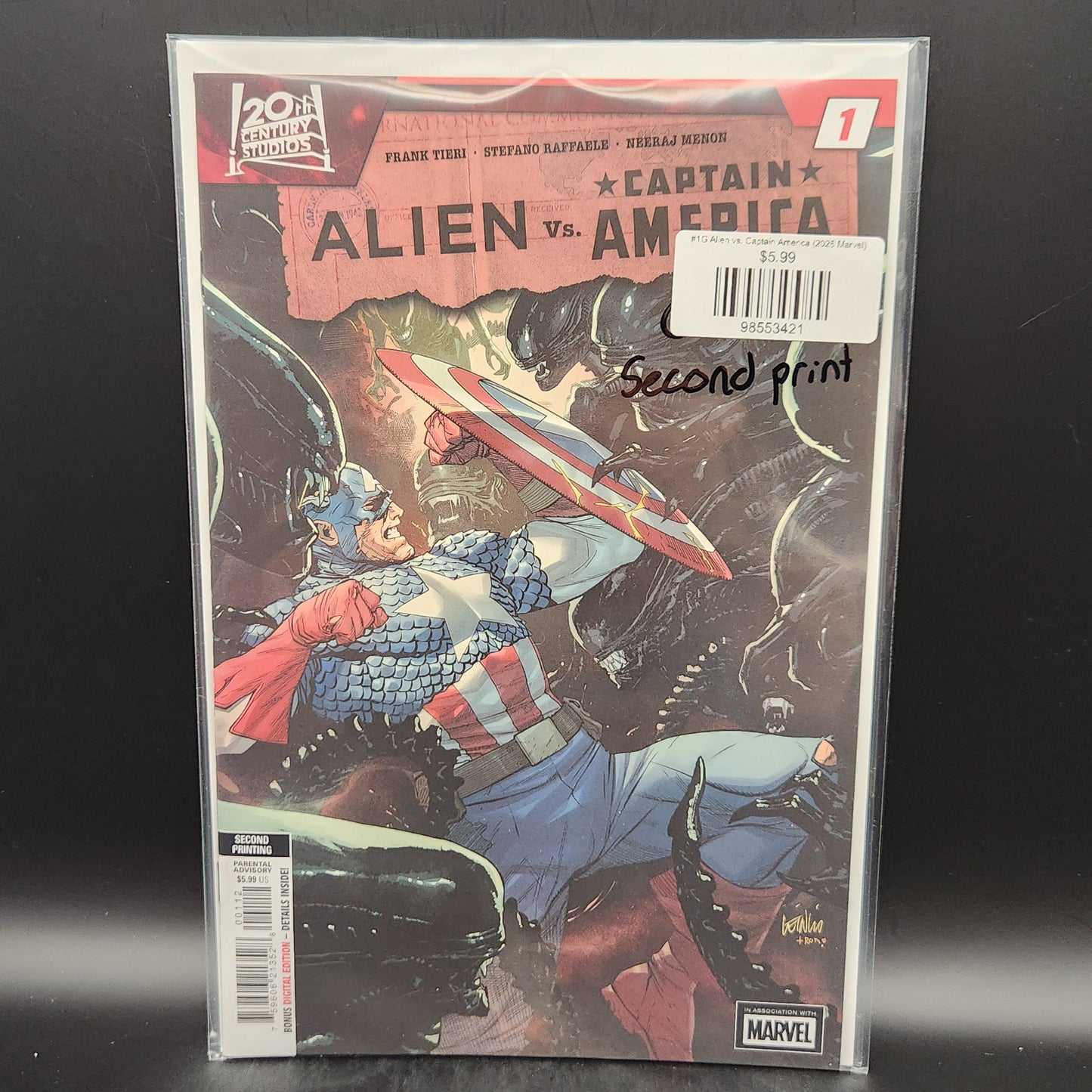 #1G Alien vs. Captain America (2025 Marvel)