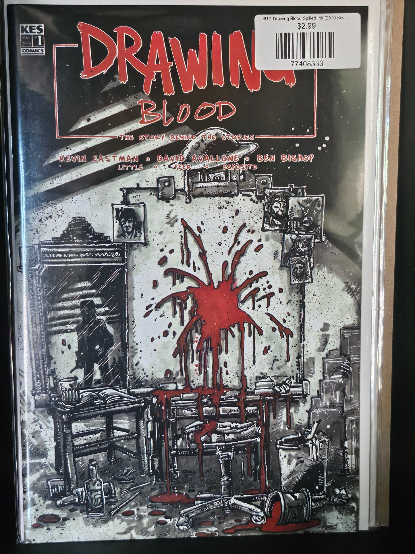 #1B Drawing Blood Spilled Ink (2019 Kevin Eastman Studios)
