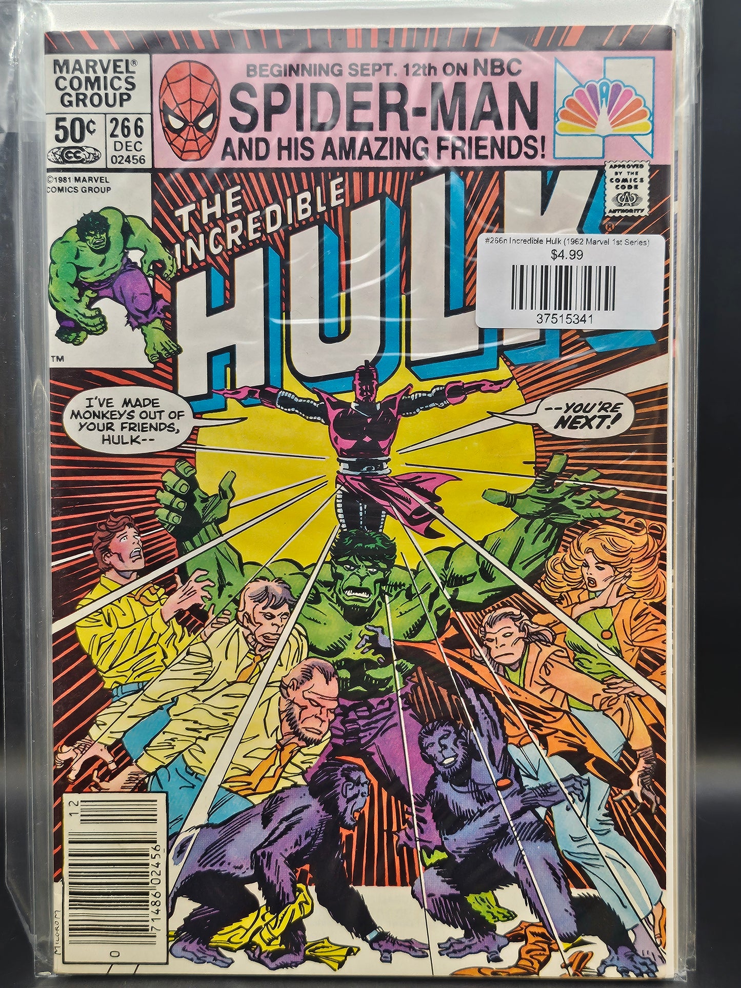 #266d Incredible Hulk (1962 Marvel 1st Series)