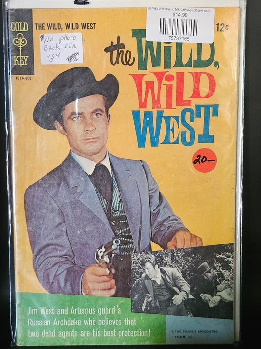 #3 Wild Wild West (1966 Gold Key) (20cent cover price NO PHOTO on back cover)