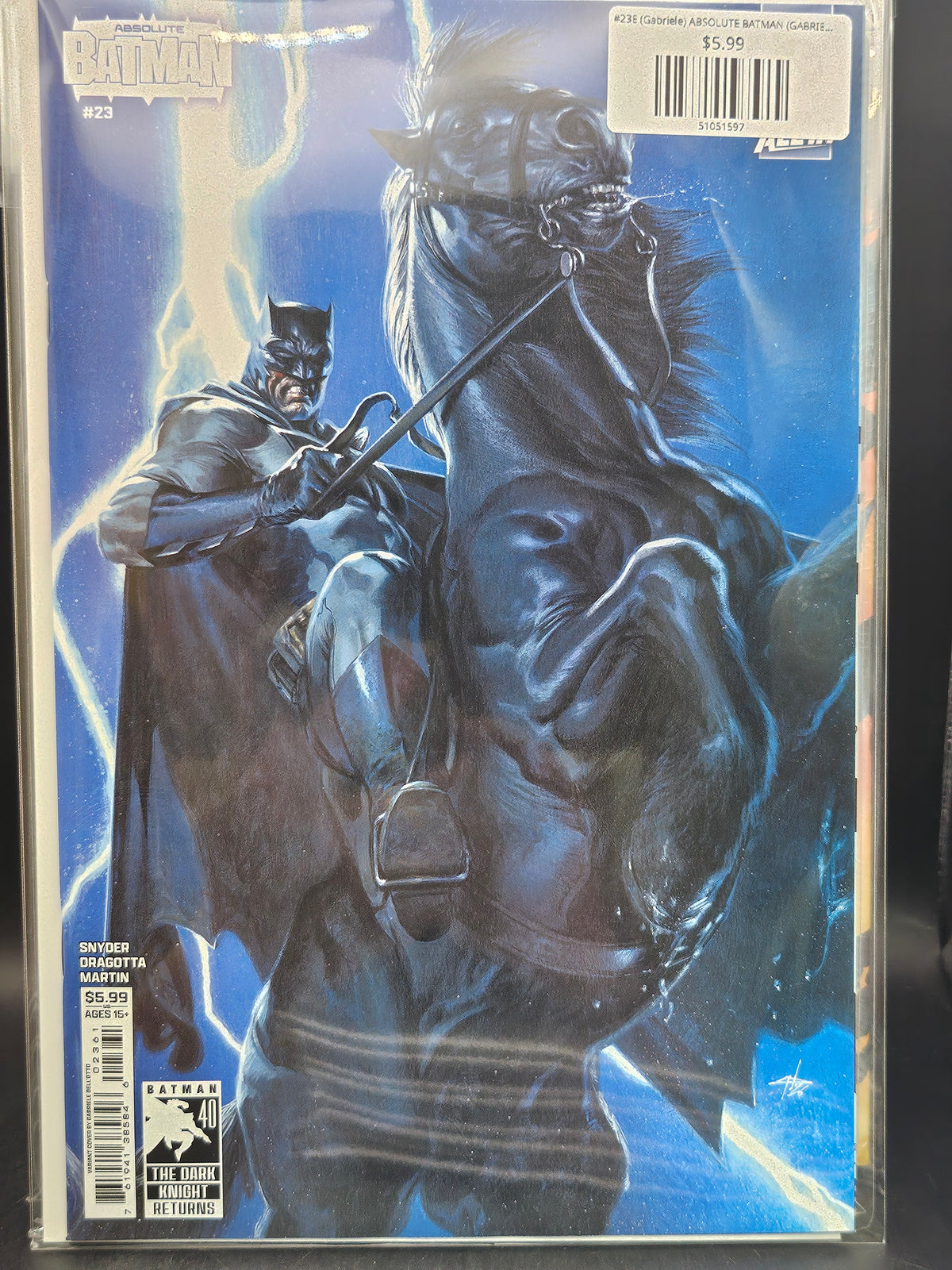 #23E (Gabriele) ABSOLUTE BATMAN (GABRIELE DELL OTTO DARK KNIGHT RETURNS 40TH ANNIVERSARY CARD STOCK VAR)
