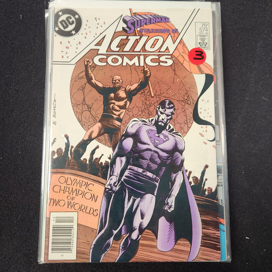 Action Comics #574 - Olympic Champion of Two Worlds (DC 1985)
