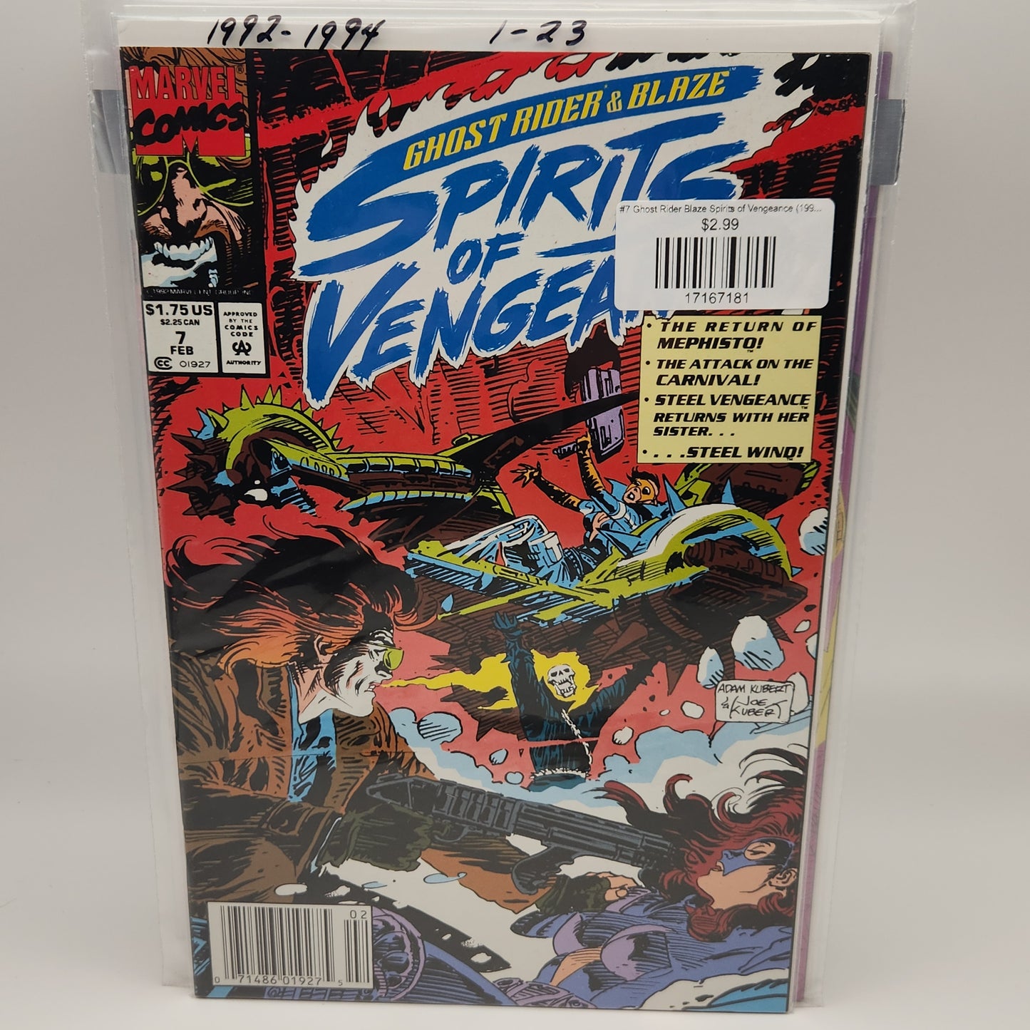 #7 Ghost Rider Blaze Spirits of Vengeance (1992 Marvel)