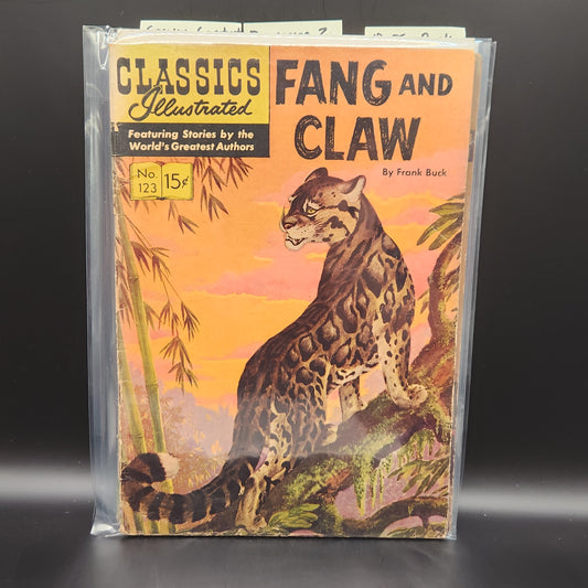 #3 Classics Illustrated 123 Fang and Claw (1954) : HRN 143