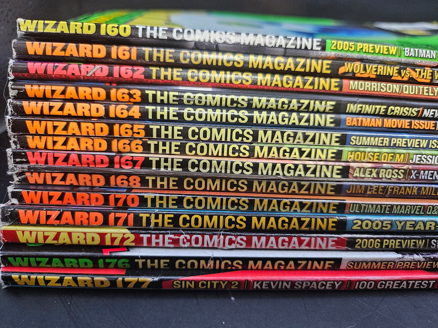 Wizard Magazines #160 161 162 163 164 165 166 167 168 170 171 172 176 177