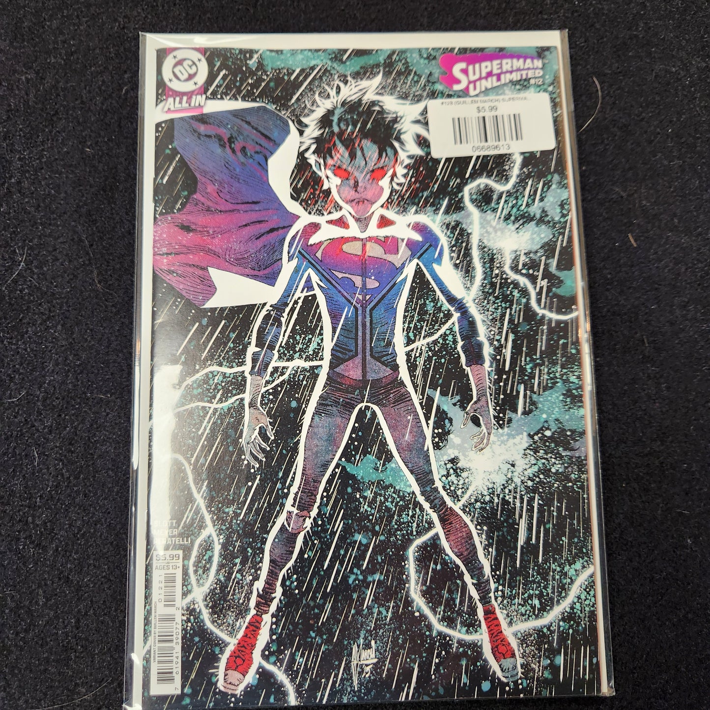 #12B (GUILLEM MARCH) SUPERMAN UNLIMITED (CARD STOCK VAR) (THE REIGN OF THE SUPERBOYS)