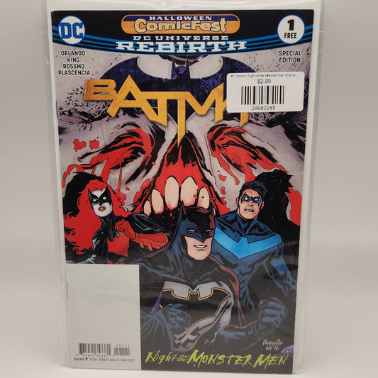 #1 Batman Night of the Monster Men Special Edition (2017 DC) Halloween Comicfest