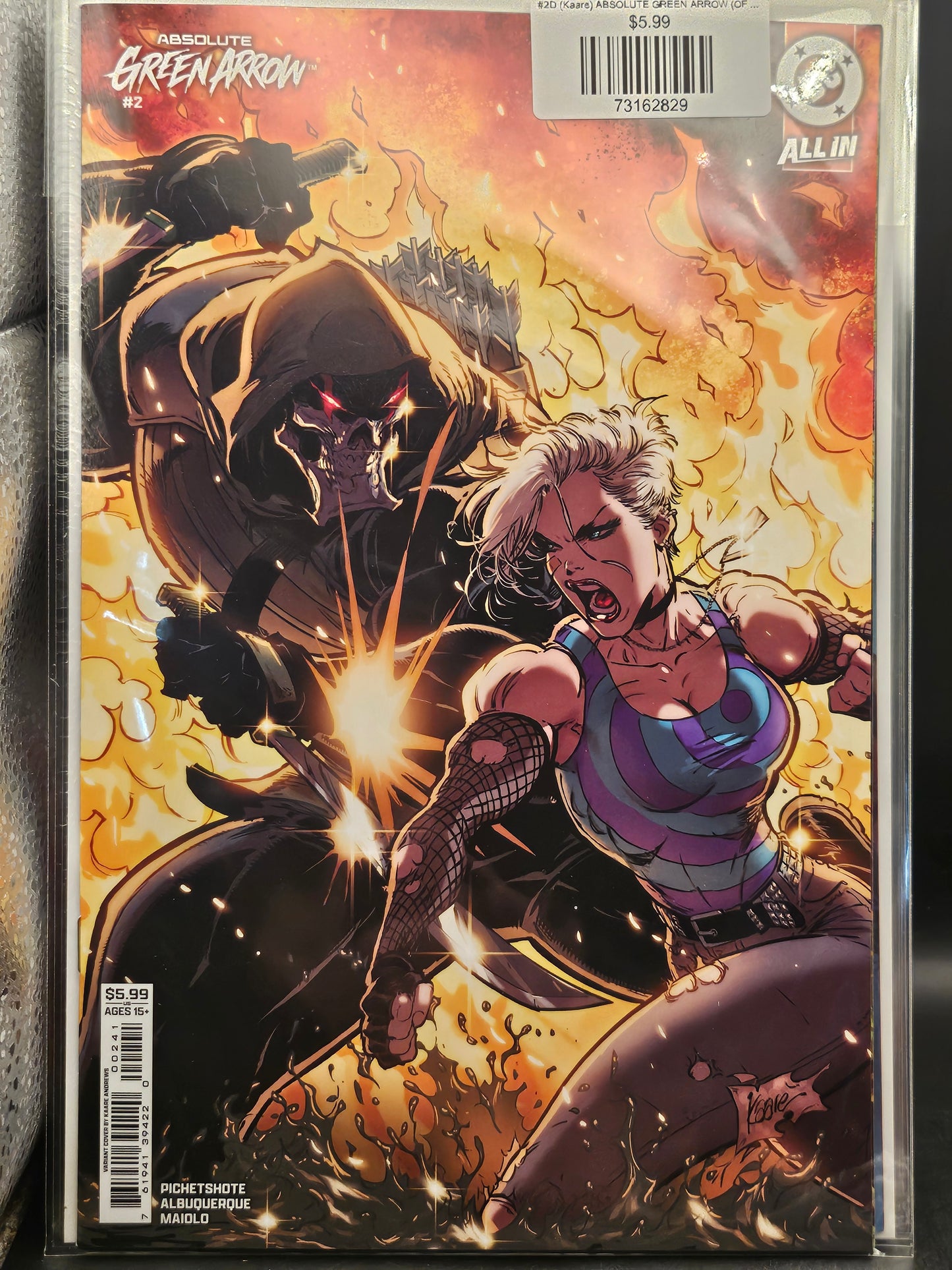 #2D (Kaare) ABSOLUTE GREEN ARROW (OF 6 KAARE ANDREWS CARD STOCK VAR)