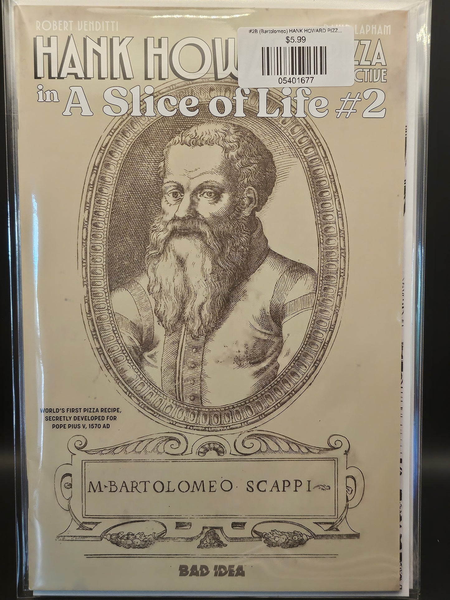#2B (Bartolomeo) HANK HOWARD PIZZA DETECTIVE A SLICE OF LIFE (OF 2 BARTOLOMEO SCAPPI SECRET RECIPE VAR)