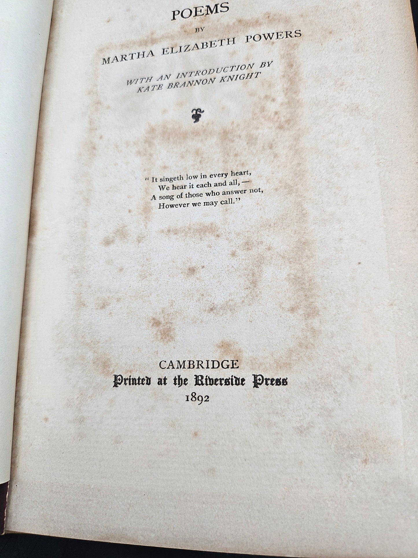 2 vintage Books FOLK STORIES 1899  & 1892 book of Poems by Martha Powers hard covered