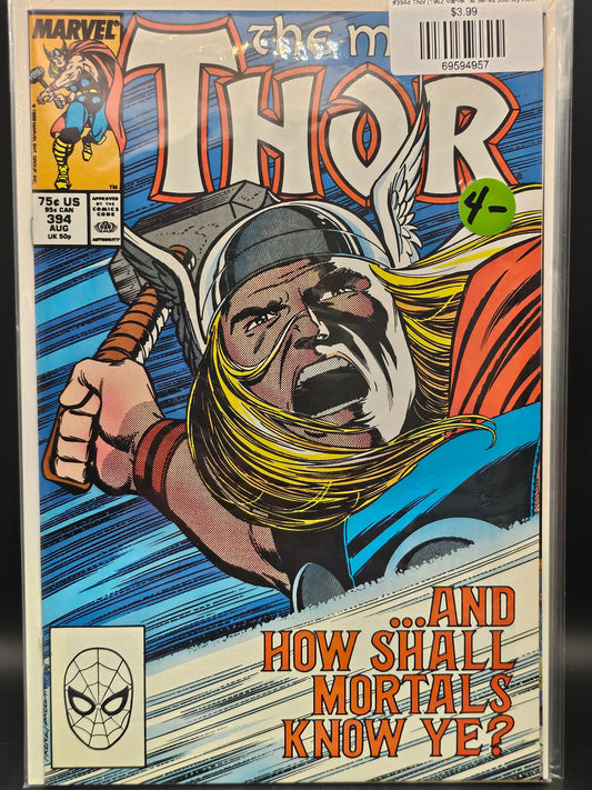 #394d Thor (1962 Marvel 1st Series Journey Into Mystery)